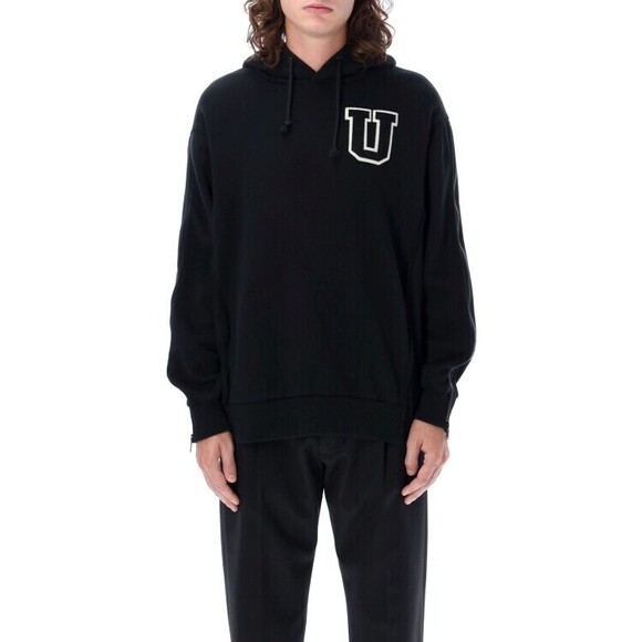 Undercover Minimalistic Black Hoodie With Bold U Patch - NWT